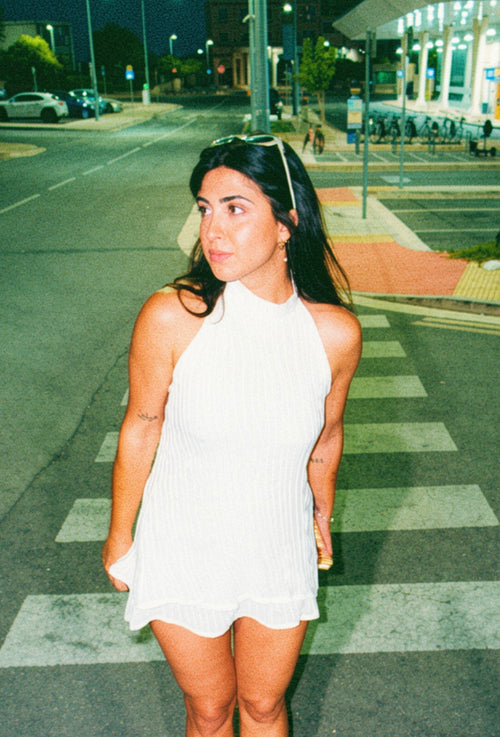 Coral mini dress